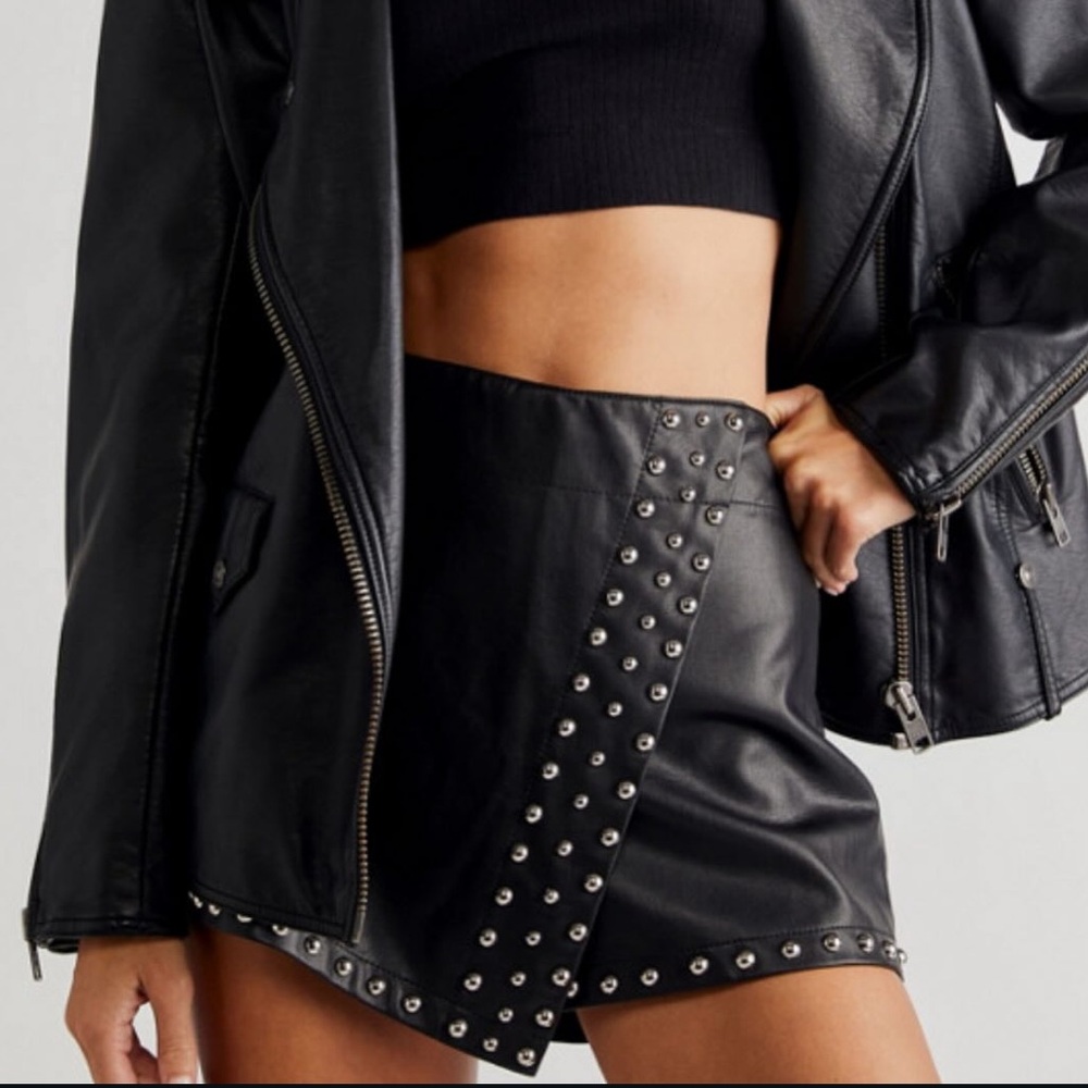 Free People Emmy Mini Studded Skort
